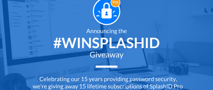 Celebrating our 15 years with the #WinSplashID Giveaway